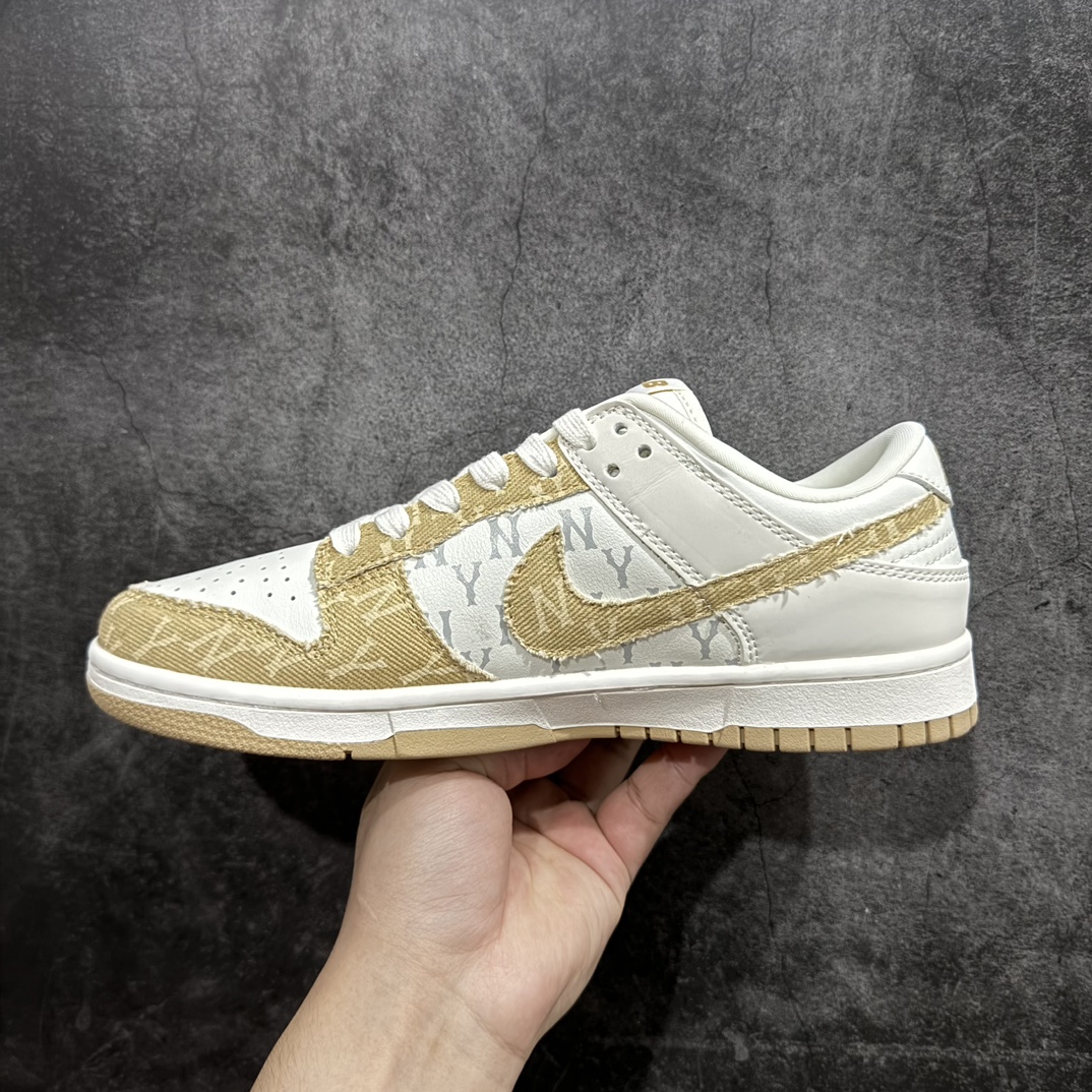 定制版NikeSBDunkLowxMLB白黄牛仔印花纯原大厂出品极力推荐原装头层材料独家版型蒸餾加工帶來