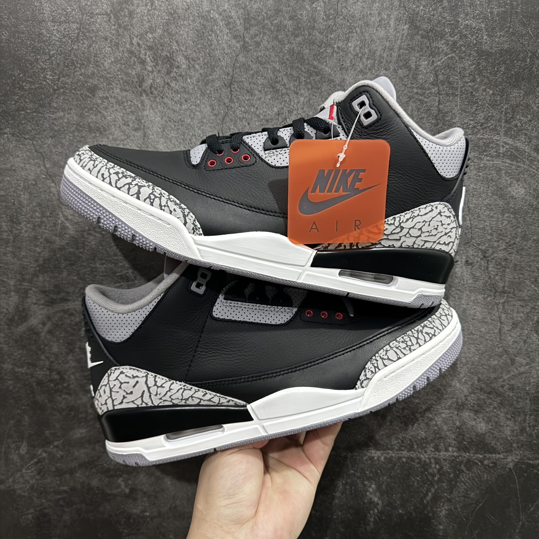 AirJordan3OG“BlackCement”2024版aj3黑水泥出货货号DN3707-010原楦