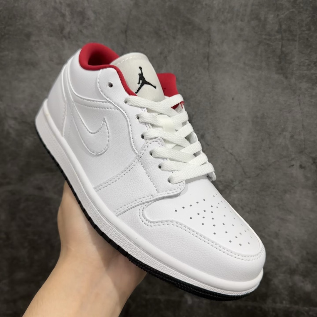 K版AirJordan1LowAJ1乔丹1代低帮白红色货号553558-164同步官方配色市场唯一独家头