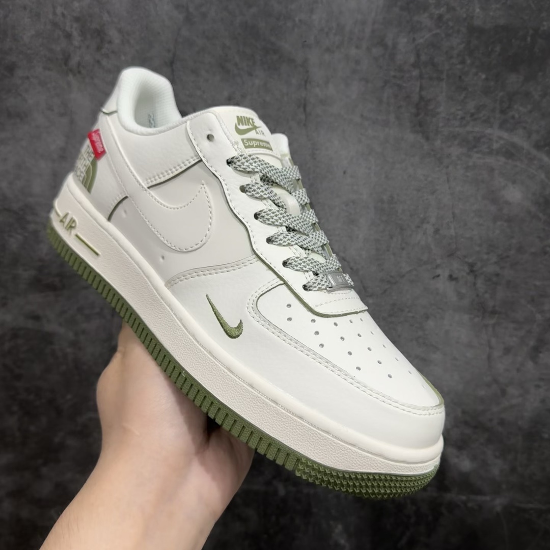 定制版NikeAirForce1Low07xTheNorthFace白绿小钩满天星原楦头原纸板打造纯正低