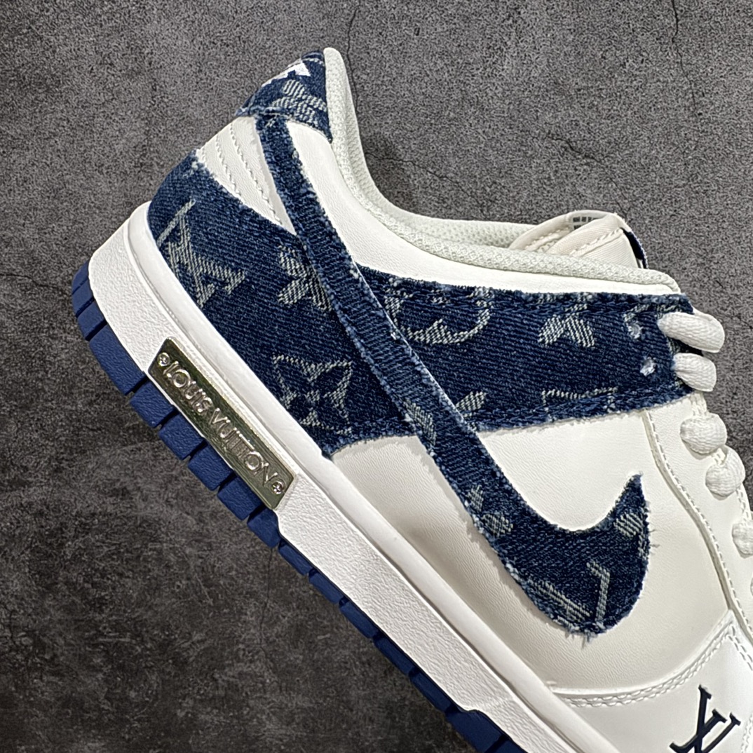 图片[7]-【定制版】Nike SB Dunk Low x Louis Vuitton 白蓝牛仔n纯原大厂出品 极力推荐👏n原装头层材料 独家版型蒸餾加工n帶來的是更好的视觉和脚感体验n大厂纯原品质出货 清洁度 电绣工艺皮料切割干净无任何毛边 细节完美 官方货号：DJ2024 008 尺码：36 36.5 37.5 38 38.5 39 40 40.5 41 42 42.5 43 44 44.5 45 编码：HXS320340-鞋库