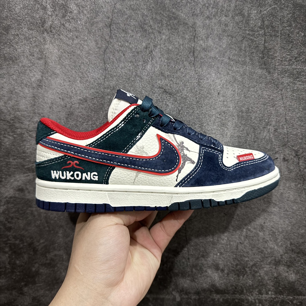 【定制版】Nk SB Dunk Low 悟空系列-米黄藏蓝勾 周年高端定制 低帮休闲板鞋 DJ2024-035rn#定制鞋盒 大厂纯原品质出货 超高清洁度 皮料切割干净无任何毛边 细节完美r 尺码：36 36.5 37.5 38 38.5 39 40 40.5 41 42 42.5 43 44 44.5 45  编码：HXS340360-鞋库