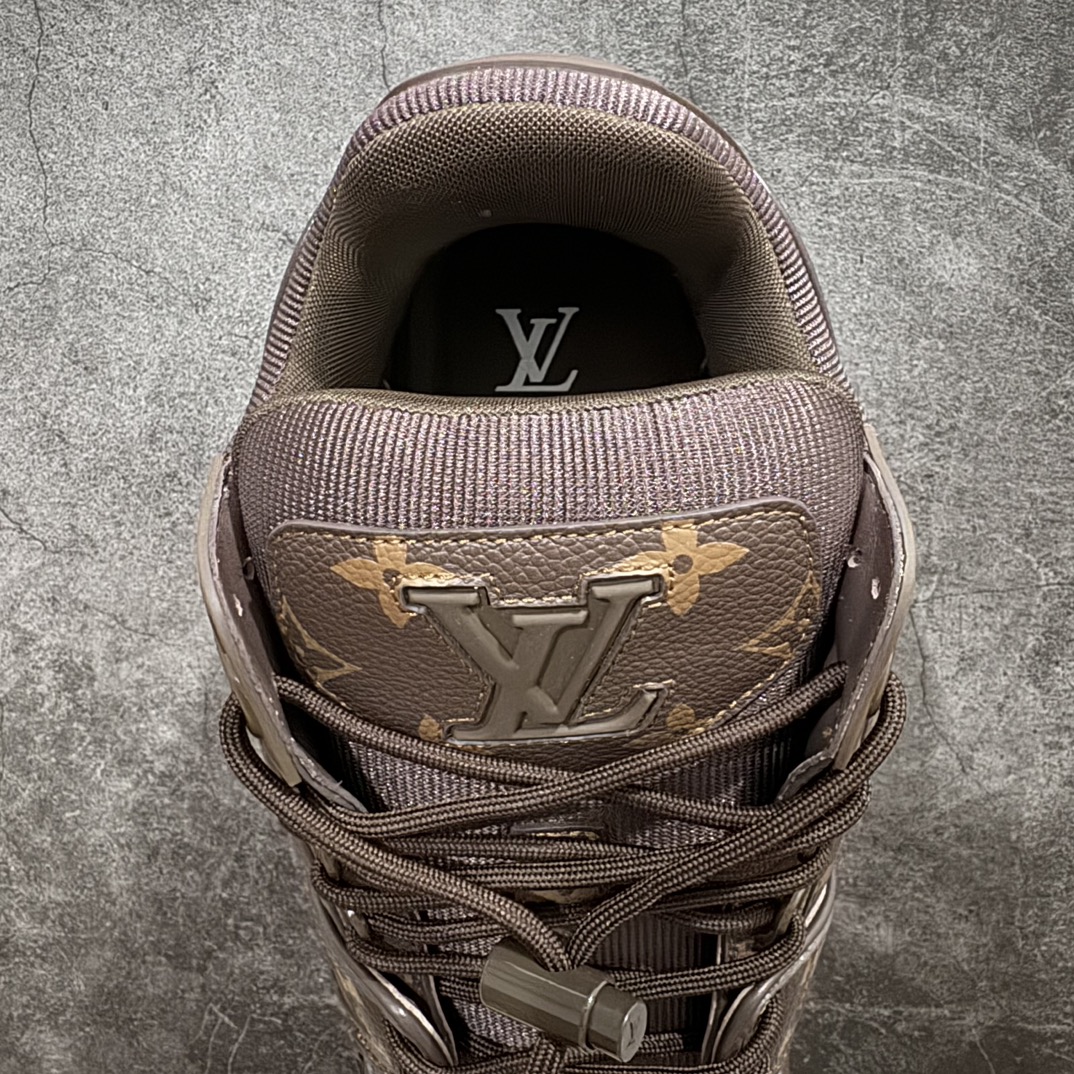 佛山顶级超A版 Louis Vuitton LV Trainer系列 老花棕胖丁