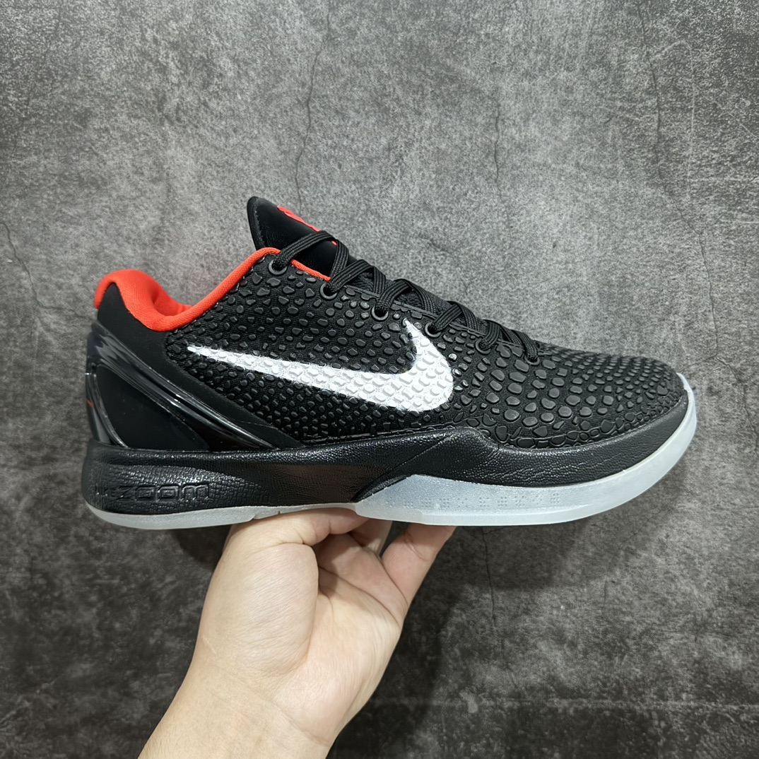 NKZoomKobe6科比六代签名实战篮球鞋黑红CW2190-309欧美外贸平台特供版完美实战无压力售后