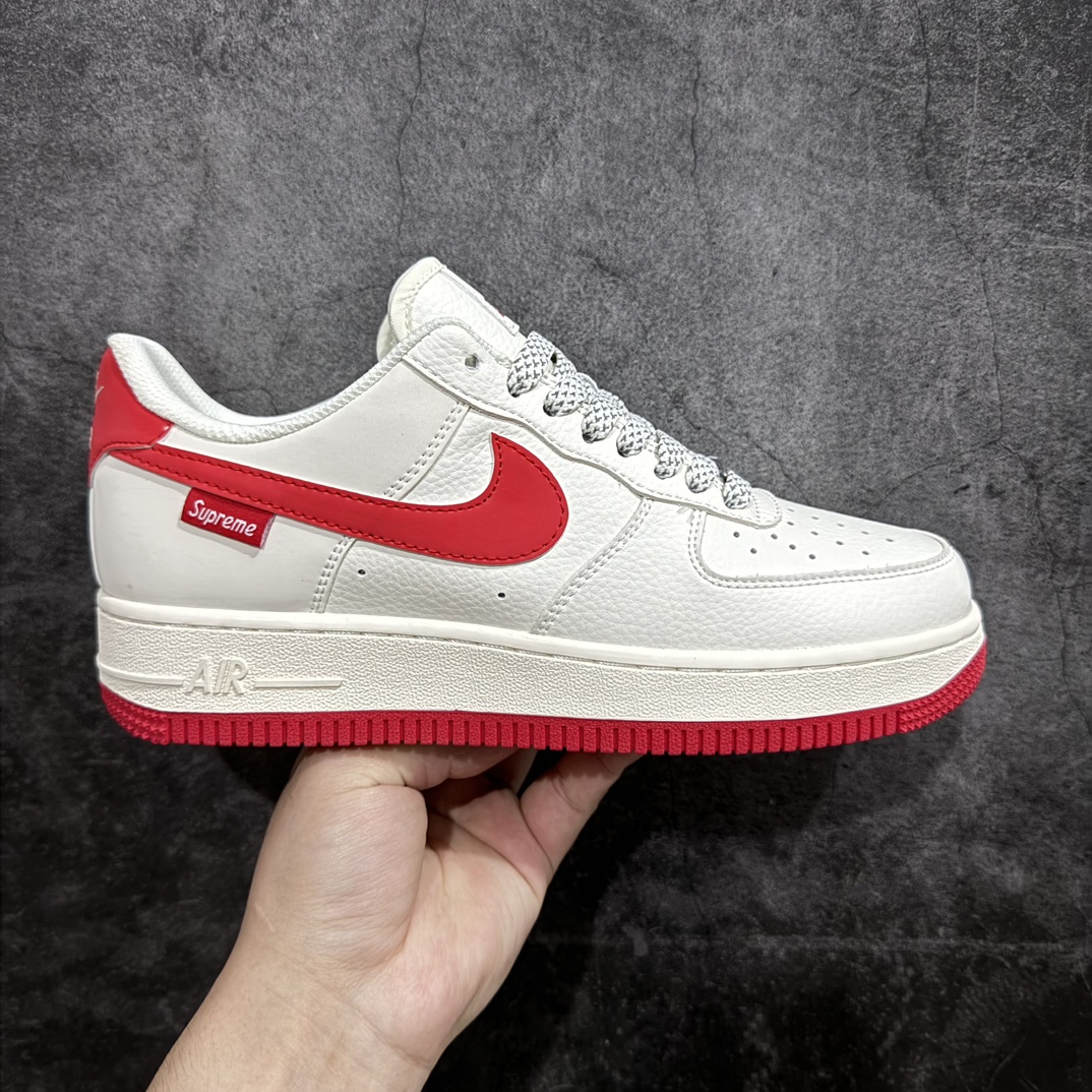 公司级海外限量发售NIkeAirForce107Low“Supreme联名--米红”空军一号低帮运动鞋休