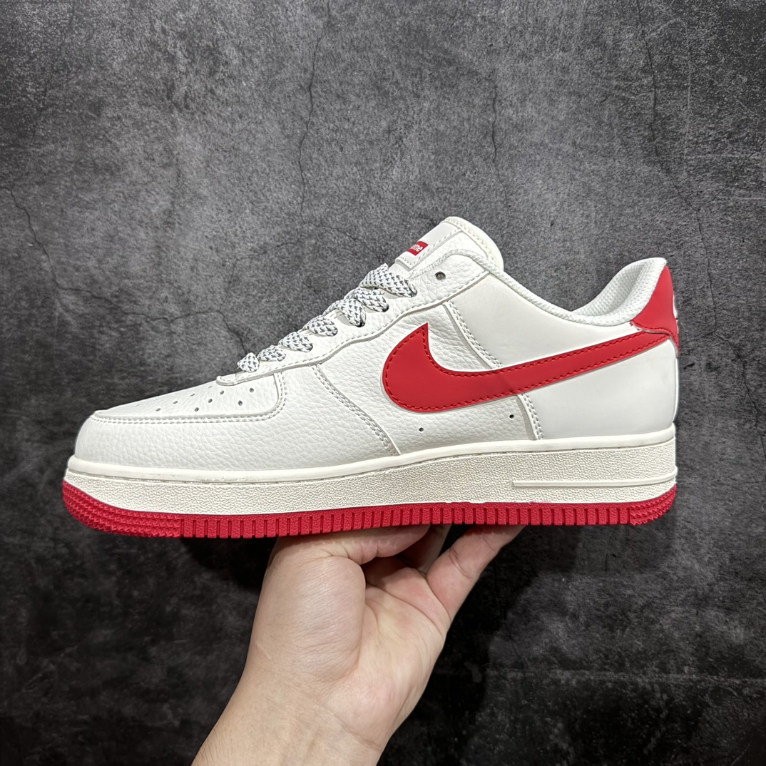 公司级海外限量发售NIkeAirForce107Low“Supreme联名--米红”空军一号低帮运动鞋休