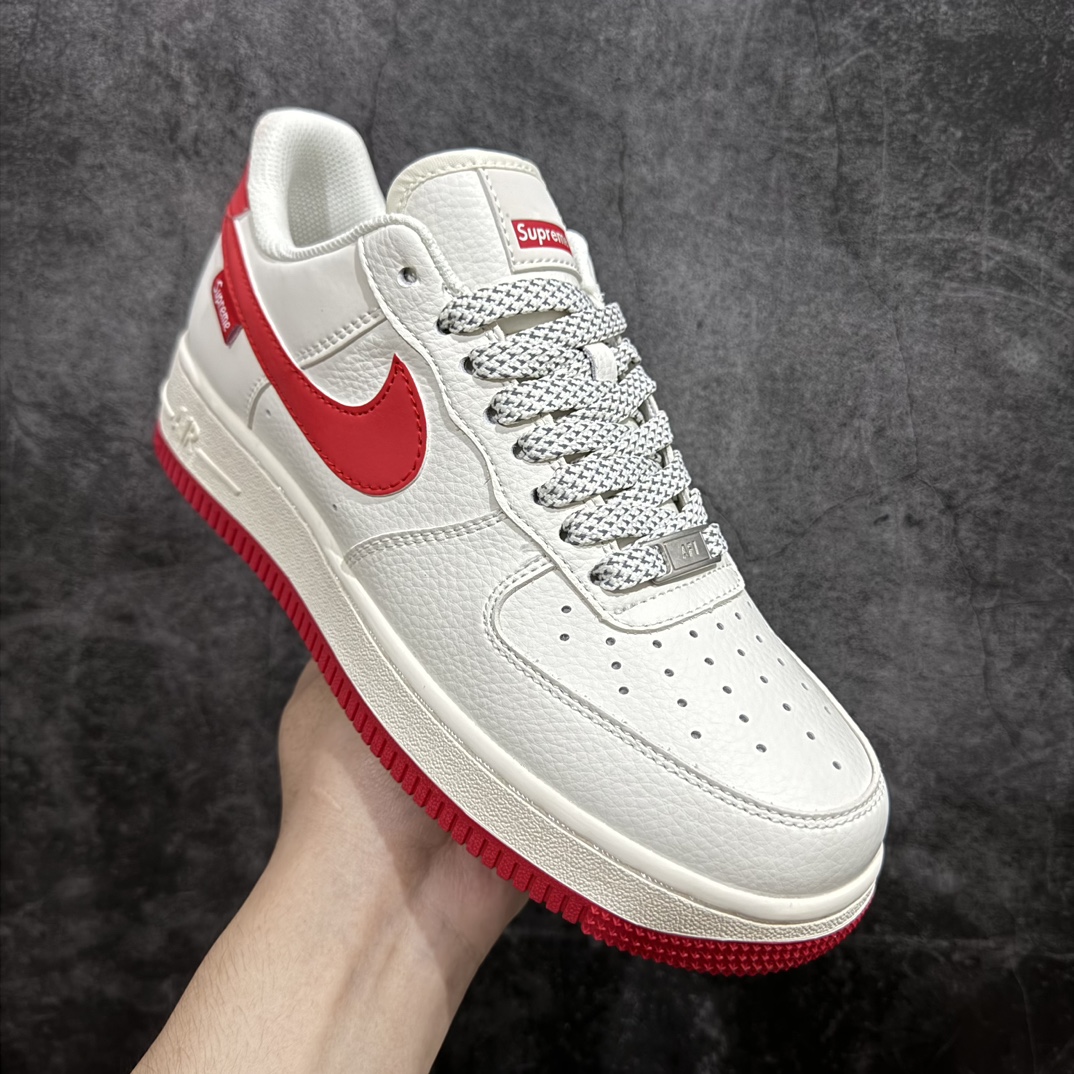 公司级海外限量发售NIkeAirForce107Low“Supreme联名--米红”空军一号低帮运动鞋休