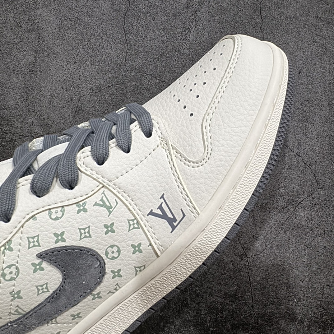 定制版AirJordan1RetroLowxLouisVuitton白灰官方同步新色原装级产物拒绝公底立