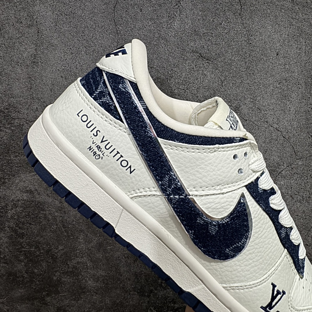 图片[7]-【定制版】Nike SB Dunk Low x Louis Vuitton 白牛仔蓝n纯原大厂出品 极力推荐👏n原装头层材料 独家版型蒸餾加工n帶來的是更好的视觉和脚感体验n大厂纯原品质出货 清洁度 电绣工艺皮料切割干净无任何毛边 细节完美 官方货号：XB3802 360 尺码：36 36.5 37.5 38 38.5 39 40 40.5 41 42 42.5 43 44 44.5 45 编码：HXS320340-鞋库