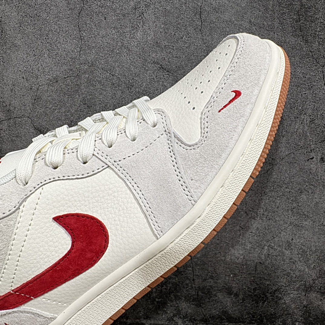 定制版 Air Jordan 1 Retro Low x Stussy 斯图西米红翻毛 SJ9950-023