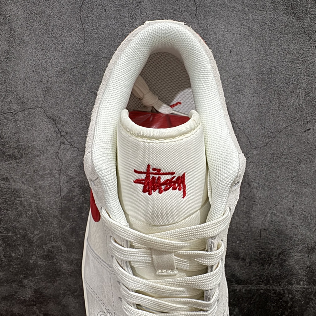 定制版 Air Jordan 1 Retro Low x Stussy 斯图西米红翻毛 SJ9950-023