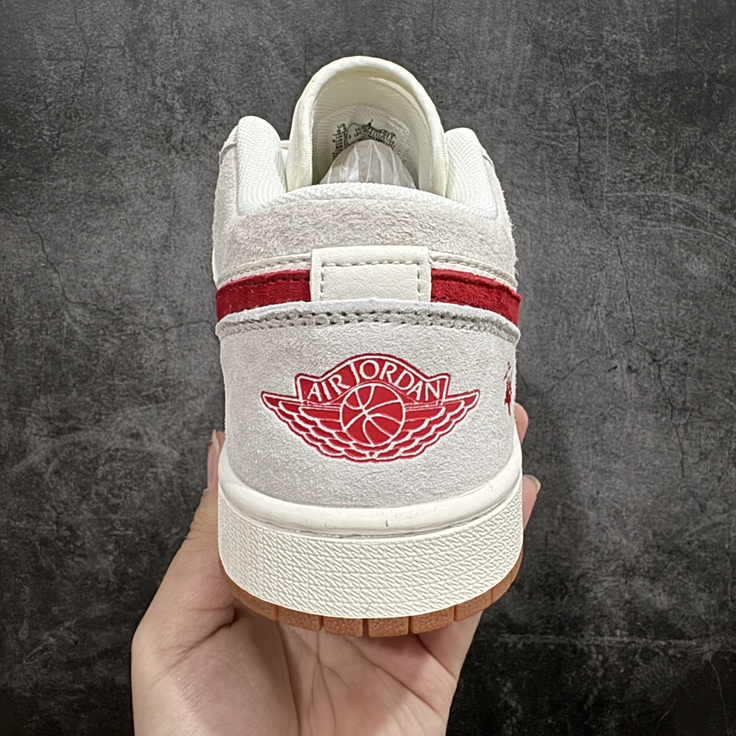 定制版 Air Jordan 1 Retro Low x Stussy 斯图西米红翻毛 SJ9950-023