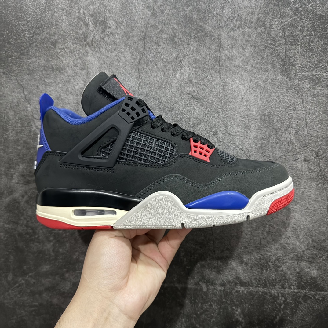 【BD纯原】Air Jordan 4 Retro\”Rare Air\”乔丹4代稀有空气系列黑蓝红 货号：FV5029-003nn纯原全头层麂皮n完美4代版型 针车细节相当到位n男女全码输出 第一梯队品质 尺码：36 36.5 37.5 38 38.5 39 40 40.5 41 42 42.5 43 44 44.5 45 46 47.5 编码：SL380400-鞋库