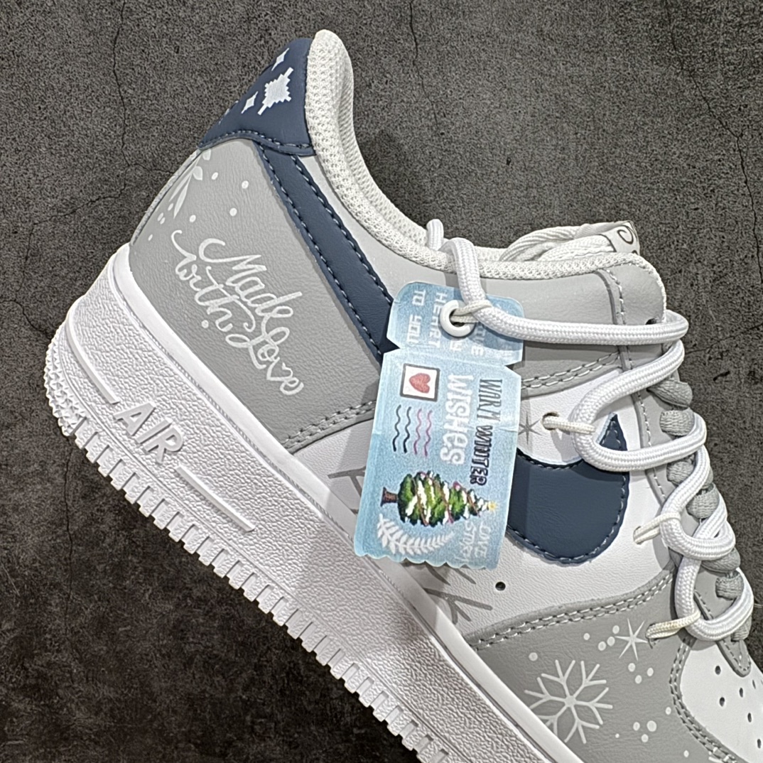 Nike Air Force 1 Low 07 FZBB 冰雪奇缘 学院风 线条涂鸦 蓝白灰 ZH0316-035