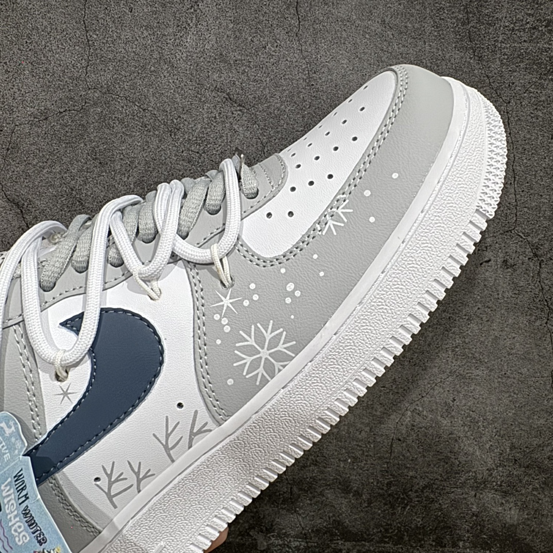 Nike Air Force 1 Low 07 FZBB 冰雪奇缘 学院风 线条涂鸦 蓝白灰 ZH0316-035