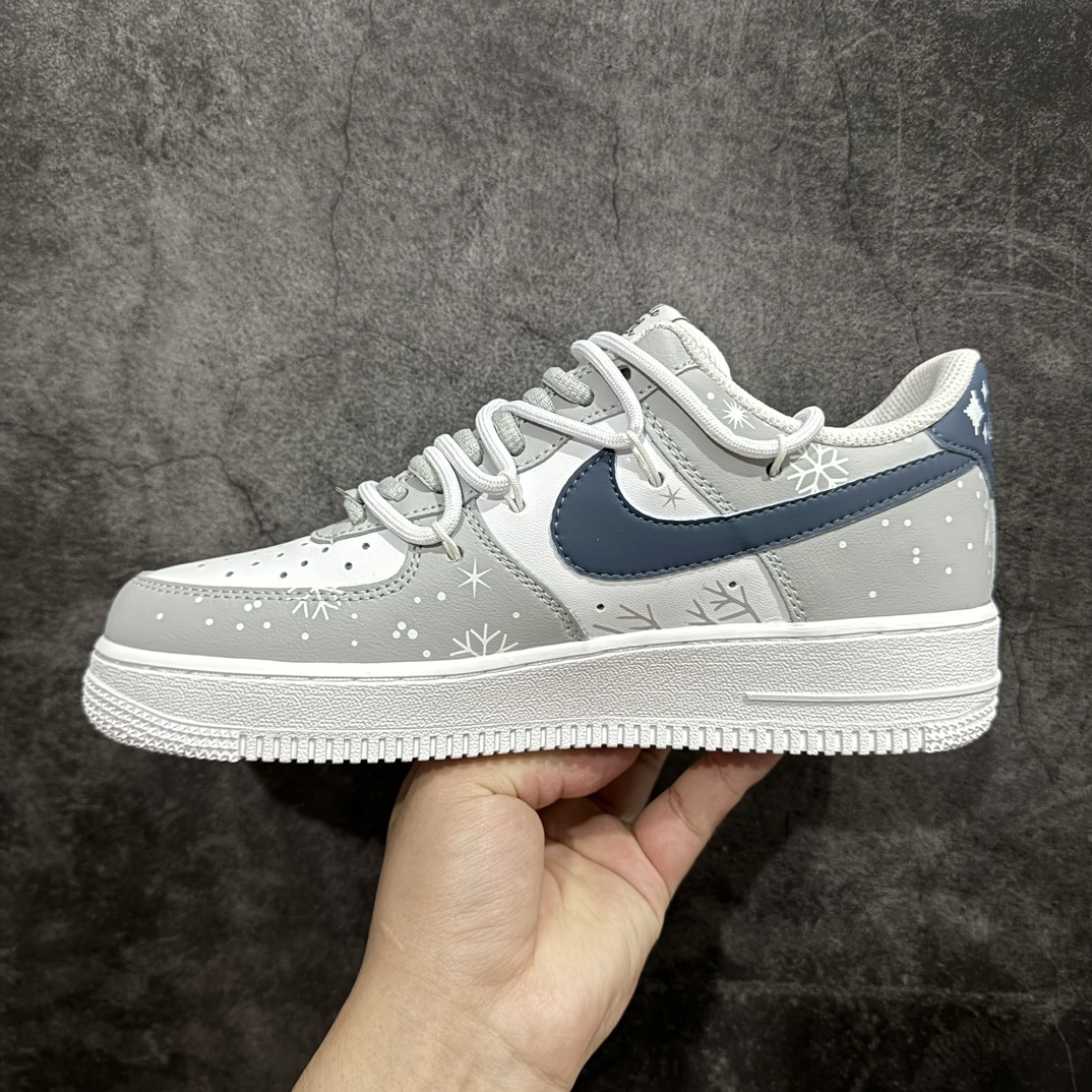 Nike Air Force 1 Low 07 FZBB 冰雪奇缘 学院风 线条涂鸦 蓝白灰 ZH0316-035