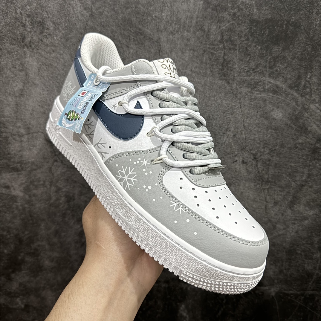 Nike Air Force 1 Low 07 FZBB 冰雪奇缘 学院风 线条涂鸦 蓝白灰 ZH0316-035