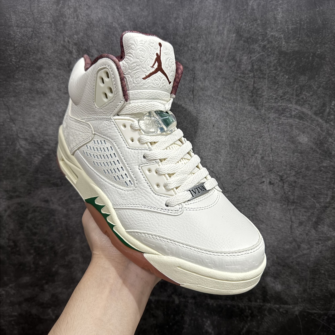 图片[3]-【OG纯原】Air Jordan 5 Retro AJ5乔5 红绿鸳鸯雕刻 男子文化篮球鞋 HF8833-100n国内一线大厂OG出品 匠心打造原厂皮料原厂数据 全新纸板模具打造 外贸 平台高端零售专供品质品质毋庸置疑 一眼正品既视感 细节均已解码  尺码：40 40.5 41 42 42.5 43 44 44.5 45 46 47.5编号：O520540-鞋库