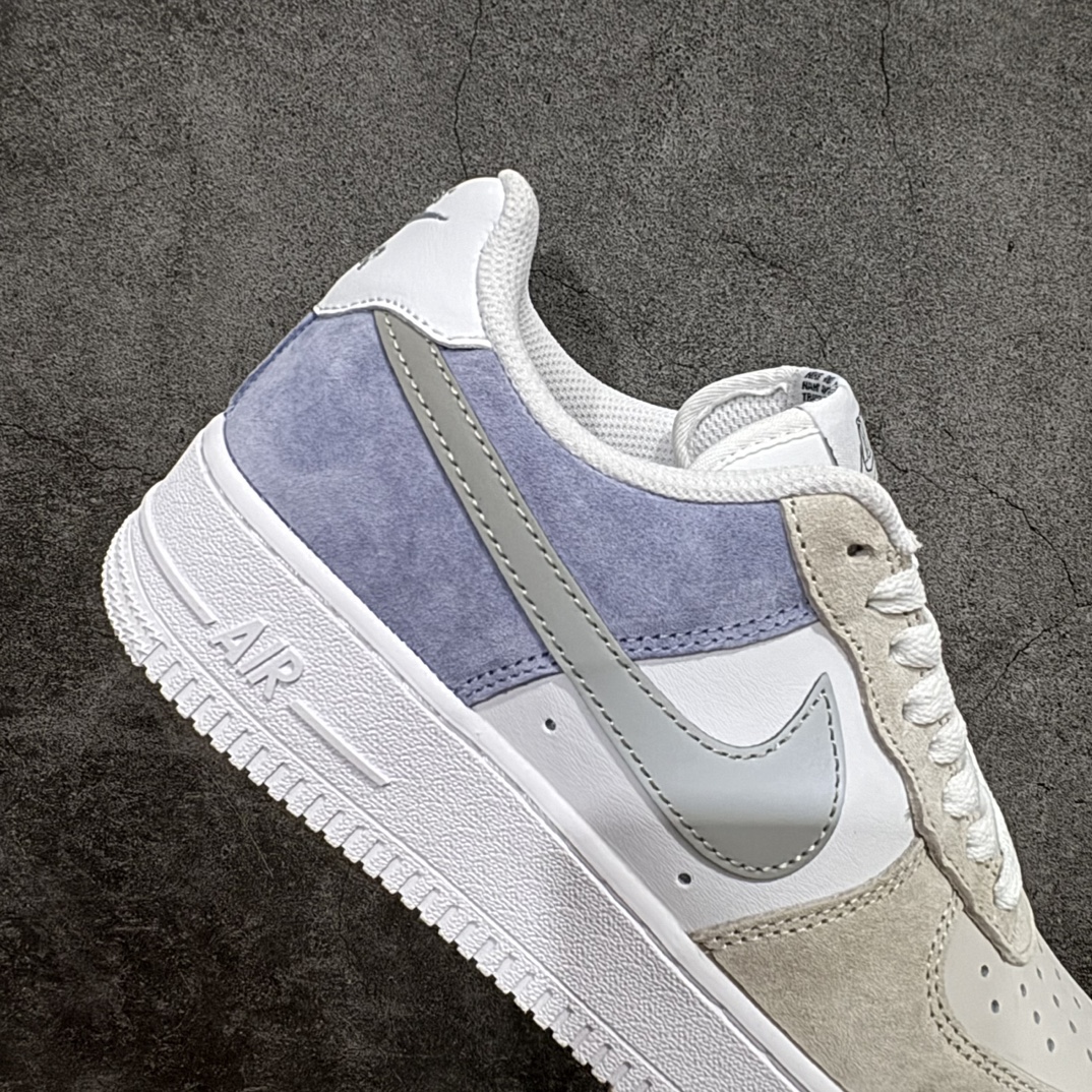 图片[7]-【公司级】Nike Air Force 1 Low 07 麂皮拼接灰蓝n原楦头原纸板 打造纯正低帮空军版型 专注外贸渠道 全掌内置蜂窝气垫原盒配件 原厂中底钢印、拉帮完美官方货号：LM2033 208 Size：36 36.5 37.5 38 38.5 39 40 40.5 41 42 42.5 43 44 44.5 45 编码：LF290300-鞋库