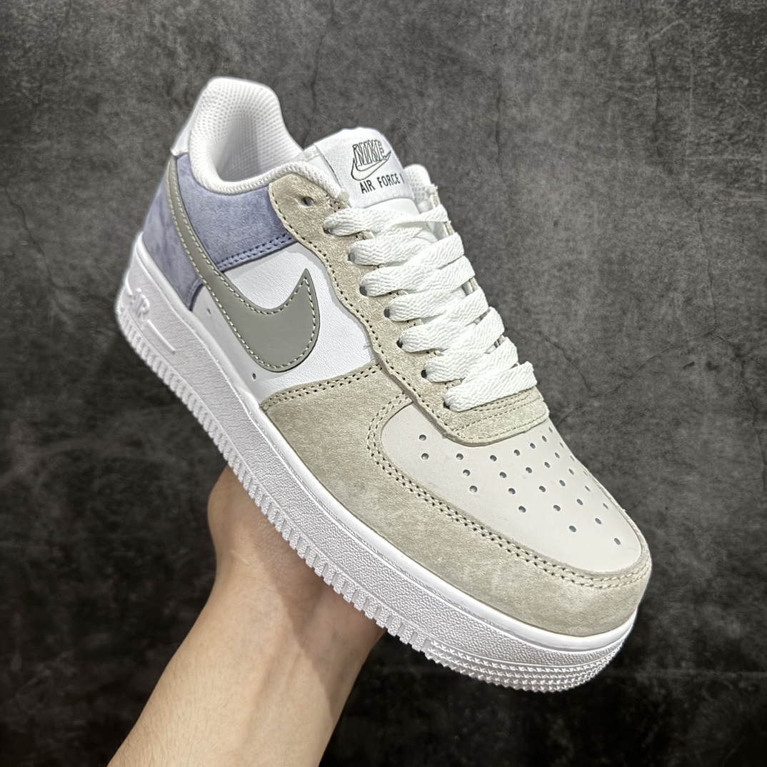 图片[3]-【公司级】Nike Air Force 1 Low 07 麂皮拼接灰蓝n原楦头原纸板 打造纯正低帮空军版型 专注外贸渠道 全掌内置蜂窝气垫原盒配件 原厂中底钢印、拉帮完美官方货号：LM2033 208 Size：36 36.5 37.5 38 38.5 39 40 40.5 41 42 42.5 43 44 44.5 45 编码：LF290300-鞋库