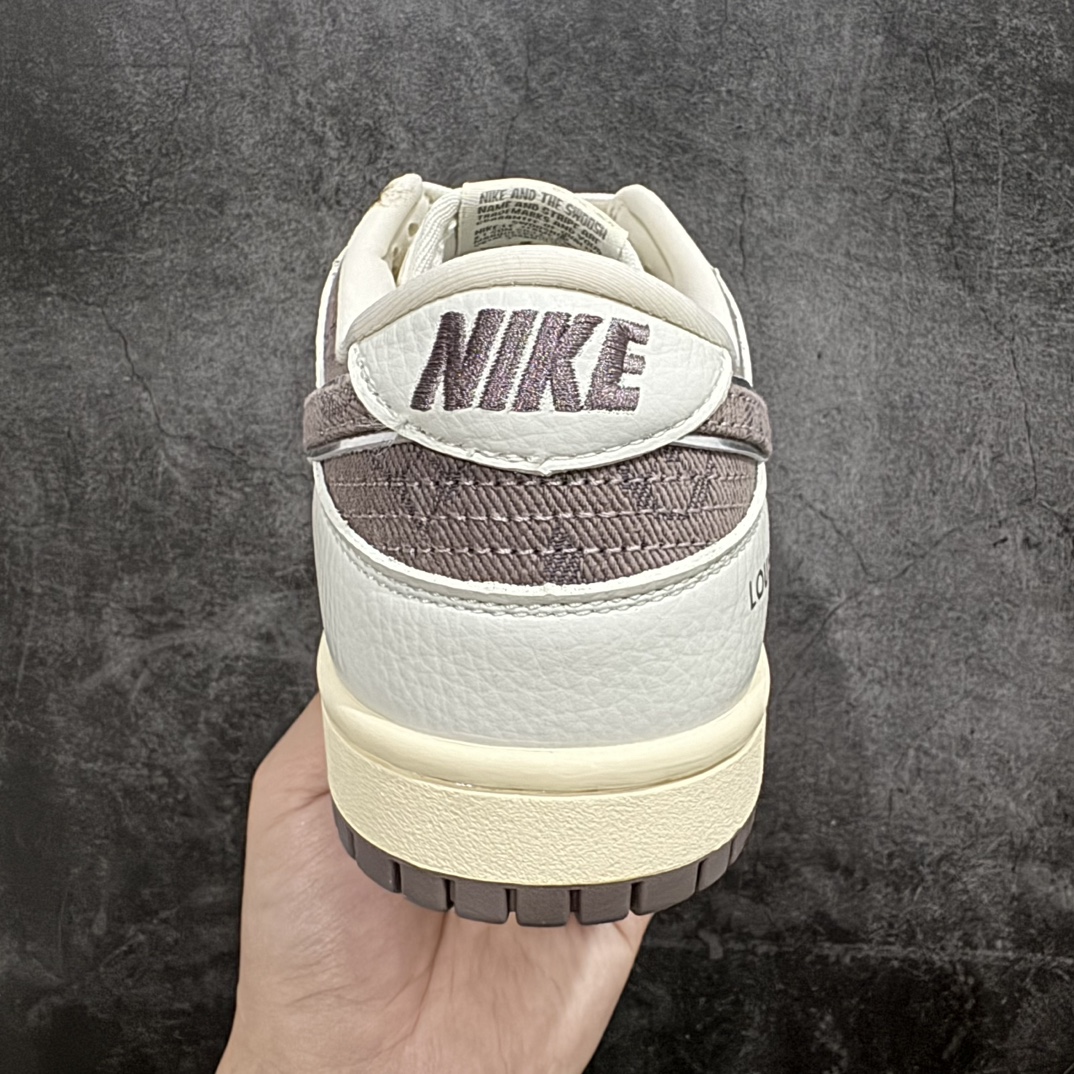 图片[4]-【定制版】Nike SB Dunk Low x Louis Vuitton 米棕n纯原大厂出品 极力推荐n原装头层材料 独家版型蒸餾加工n帶來的是更好的视觉和脚感体验n大厂纯原品质出货 清洁度 电绣工艺皮料切割干净无任何毛边 细节完美 官方货号：JH8310 957XK 尺码：36 36.5 37.5 38 38.5 39 40 40.5 41 42 42.5 43 44 44.5 45  编码：HXS320340-鞋库