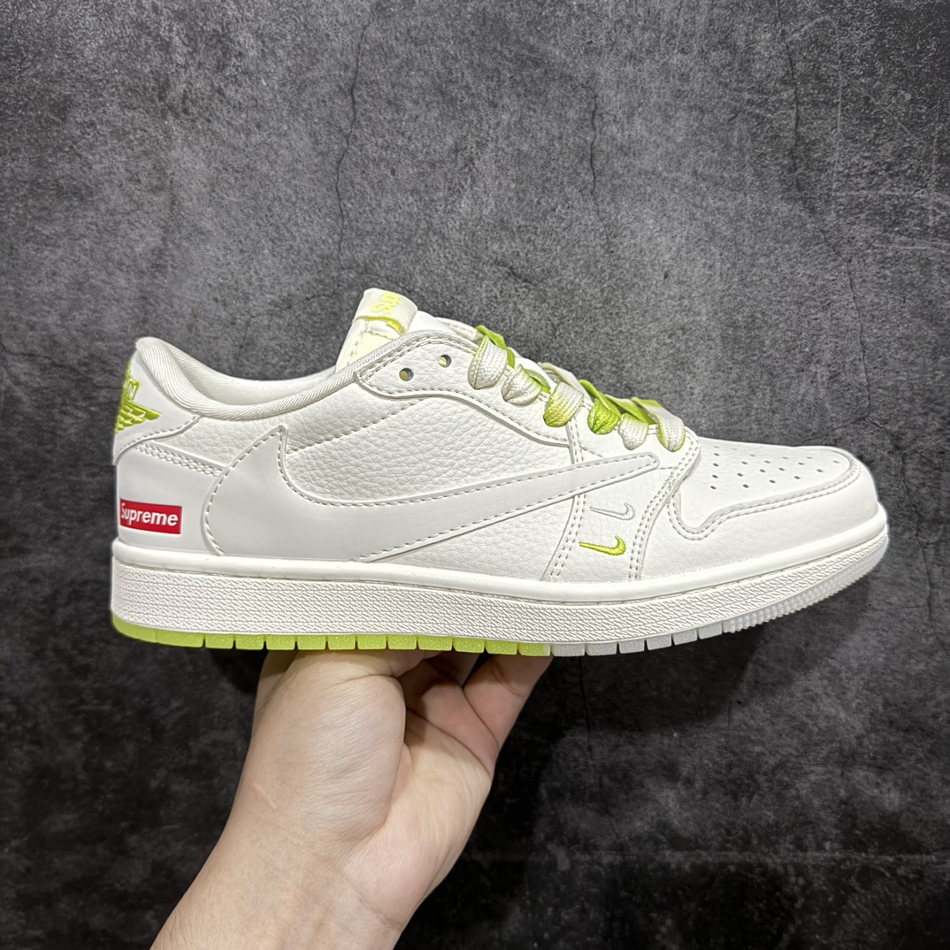 【定制版】Travis Scott x Nike Air Jordan 1 Low x Supreme 荧光绿nAir Jordan 1 Low 反转荧光绿双小钩倒钩 纯原版本n全鞋采用原装头层皮，用料扎实 精雕细琢n鞋型极致还原 飞翼3D打印改良 深度立体四线中底拉帮皮料选材 钢印 背胶一应俱全 全新批次 原装原模大底全鞋原厂定制皮料，手感细腻正确折边工艺 完美细节诠释 官方货号：BB2299 811 Size：36 36.5 37.5 38 38.5 39 40 40.5 41 42 42.5 43 44 44.5 45 编码：HXS320340-鞋库