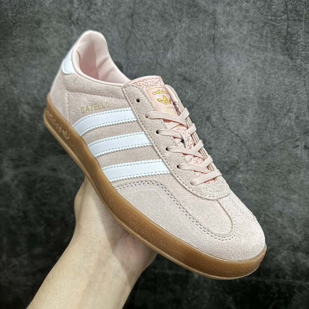 图片[3]-【XC纯原】阿迪达斯Adidas Gazelle Indoor Trainers 羚羊内训系列低帮复古百搭休闲运动德训风板鞋“翻毛粉色空间生胶底 IH5484n女鞋真标半码制，升级原楦原纸版数据开发，采用猪巴革组合纤维革鞋面材质，内环保可再生海玻璃鞋垫，外置RB耐磨防滑橡胶大底n码数：36 36.5 37 38 38.5 39 40 40.5 41 42 42.5 43 44 45nSize:36～40 编码：X10220240-鞋库