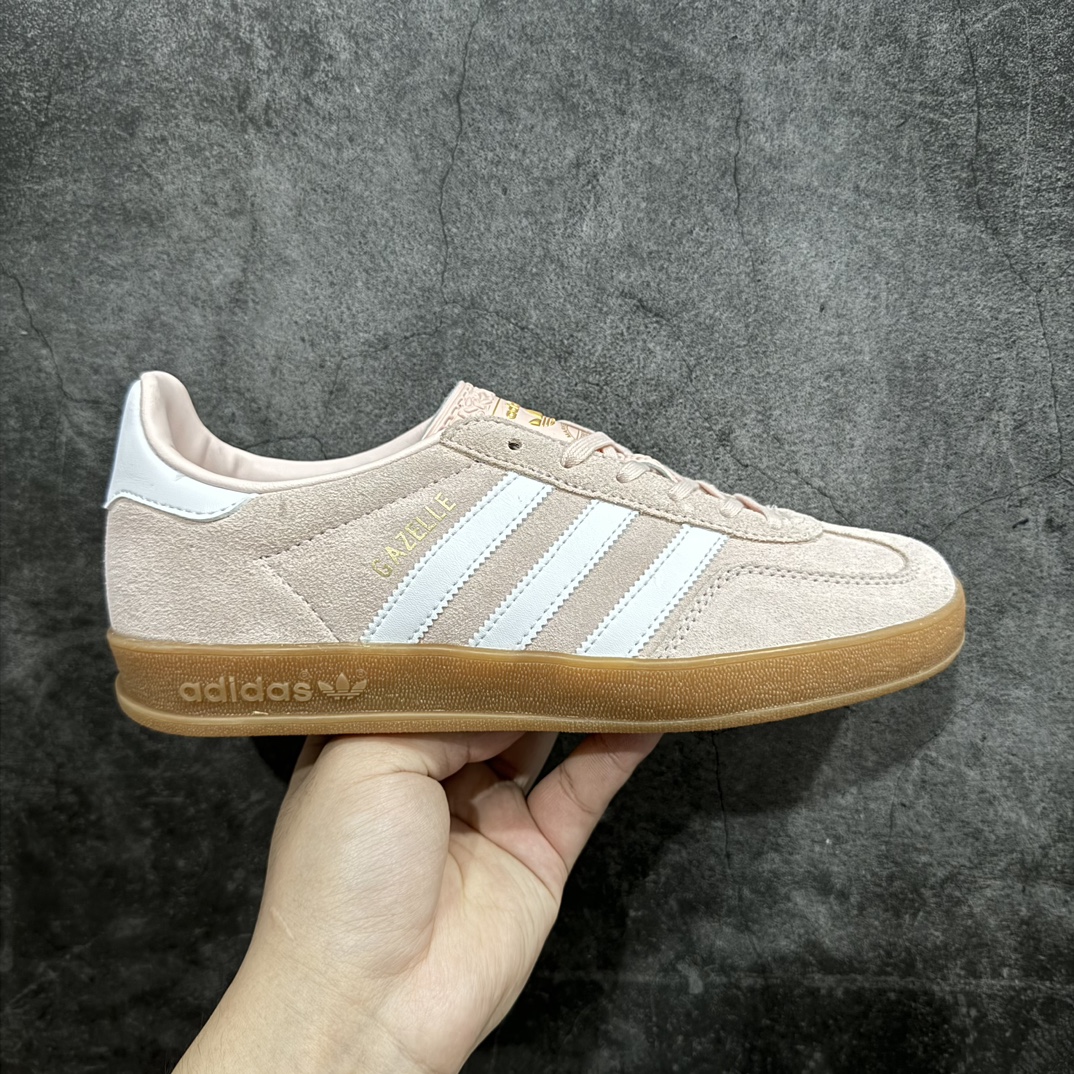 【XC纯原】阿迪达斯Adidas Gazelle Indoor Trainers 羚羊内训系列低帮复古百搭休闲运动德训风板鞋“翻毛粉色空间生胶底 IH5484n女鞋真标半码制，升级原楦原纸版数据开发，采用猪巴革组合纤维革鞋面材质，内环保可再生海玻璃鞋垫，外置RB耐磨防滑橡胶大底n码数：36 36.5 37 38 38.5 39 40 40.5 41 42 42.5 43 44 45nSize:36～40 编码：X10220240-鞋库