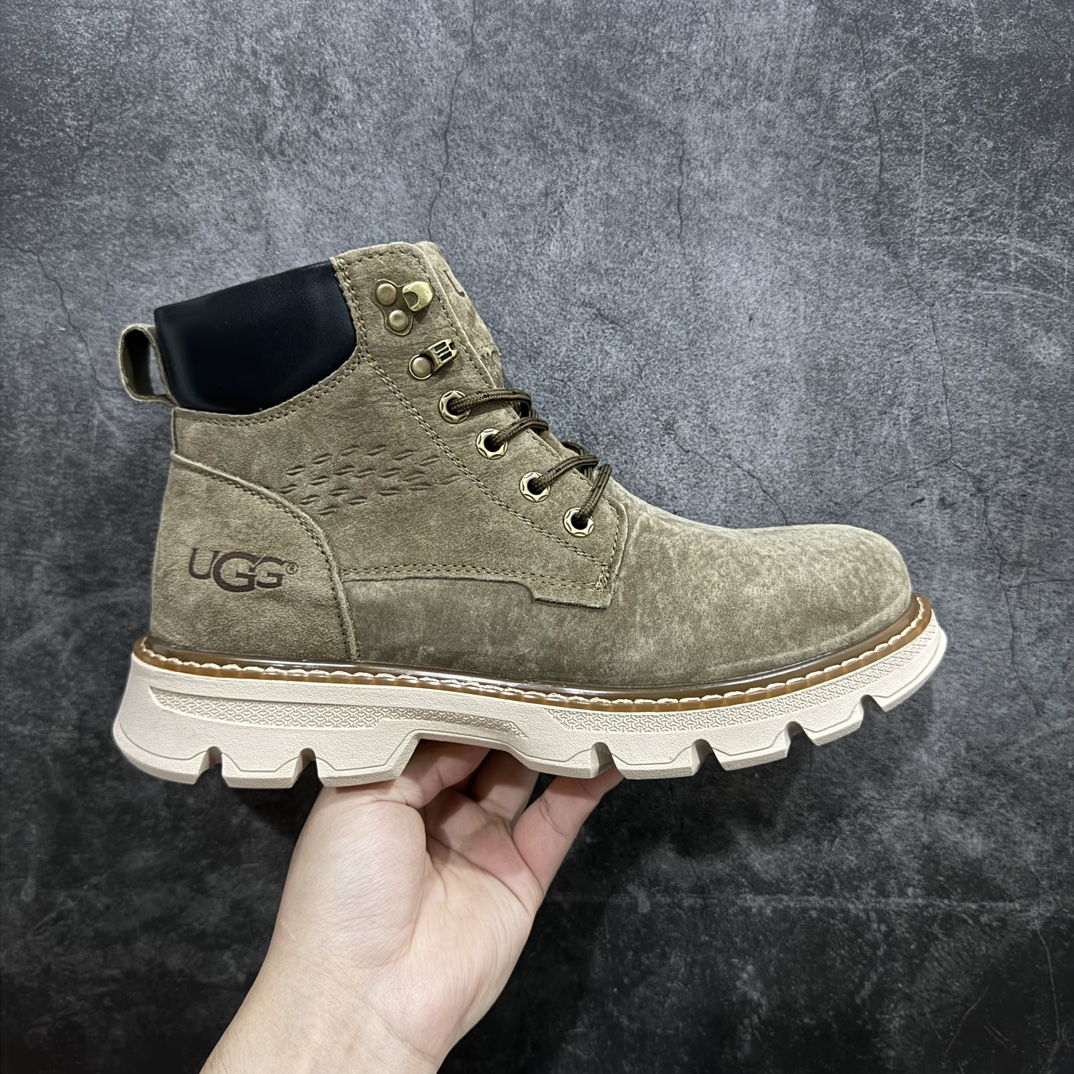 【公司级】UGG 2024秋冬新品男士中帮休闲马丁靴系列n#广东大厂品质 24ss秋冬新款 时尚潮流搭配 面料釆用意大利进口磨砂牛皮 全鞋真牛皮材料 大底到五金都是代工厂原材料制作 好货不杀猪  首单质量严格把控 全套官网统一包装 今年冬季防寒户外专用产品 日常随意搭配 型男必备‼️美国轻奢品牌【UGG】Tasman Weather Hybrid 塔斯曼混合系列中帮轻量休闲马丁靴“ 尺码：39-44（比运动鞋大一码） 编码：TL320340-鞋库