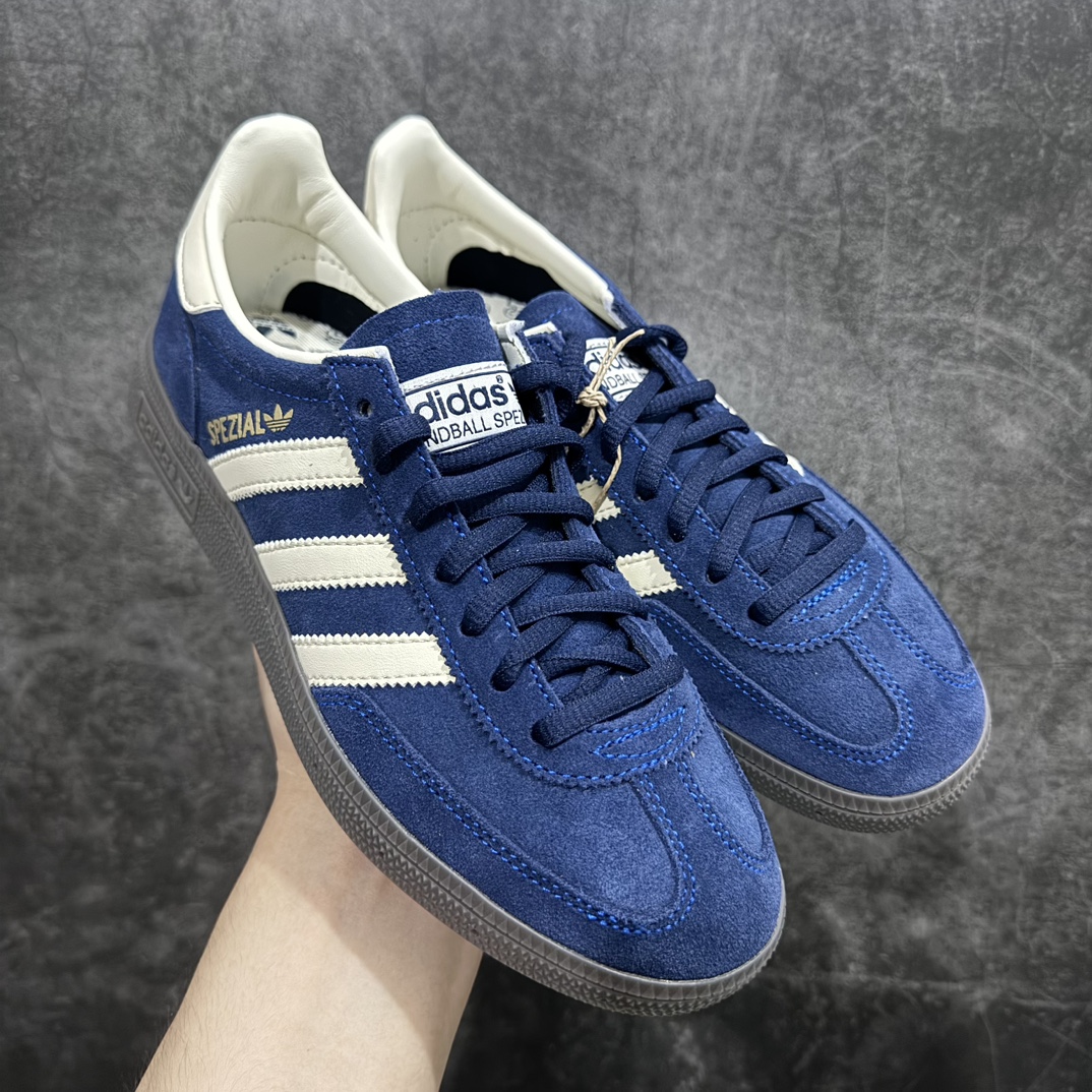 【纯原版】Adidas Handball Spezial  阿迪达斯经典款牛皮复古休闲板鞋 黄白生胶 IF7087n原厂原档案开发出品 皮料切割干净无任何毛边鞋型细节完美 超高清洁度 市场最高版本  尺码：35.5 36 36.5 37 38 38.5 39 40 40.5 41 42 42.5 43 44 44.5 45 编码：NM245270-鞋库