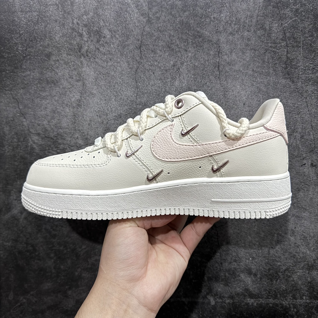 图片[2]-【公司级】Nk Air Force 1\’07 Low 粉色解构四勾 空军一号低帮休闲板鞋 FC8110-181rn#用解构绑带的设计去增加了鞋子的层次感，米色和粉色搭配，简约又百搭。r 尺码：36-45 编码：HXS310320-鞋库