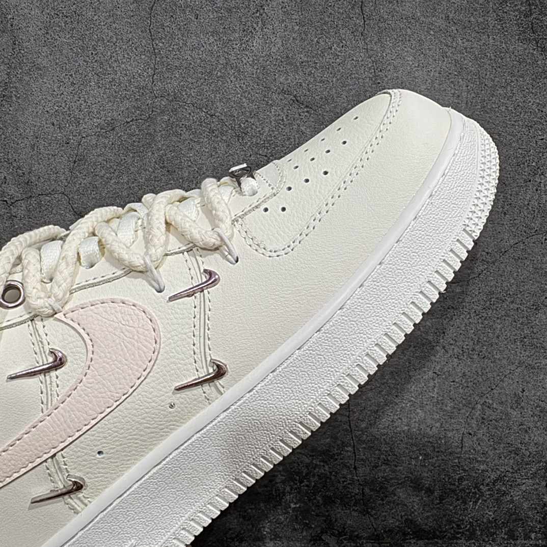 图片[6]-【公司级】Nk Air Force 1\’07 Low 粉色解构四勾 空军一号低帮休闲板鞋 FC8110-181rn#用解构绑带的设计去增加了鞋子的层次感，米色和粉色搭配，简约又百搭。r 尺码：36-45 编码：HXS310320-鞋库