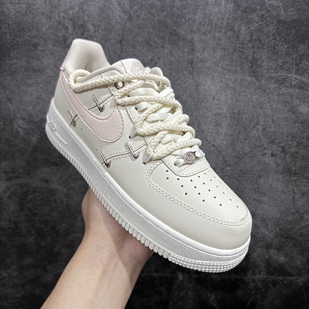 图片[3]-【公司级】Nk Air Force 1\’07 Low 粉色解构四勾 空军一号低帮休闲板鞋 FC8110-181rn#用解构绑带的设计去增加了鞋子的层次感，米色和粉色搭配，简约又百搭。r 尺码：36-45 编码：HXS310320-鞋库