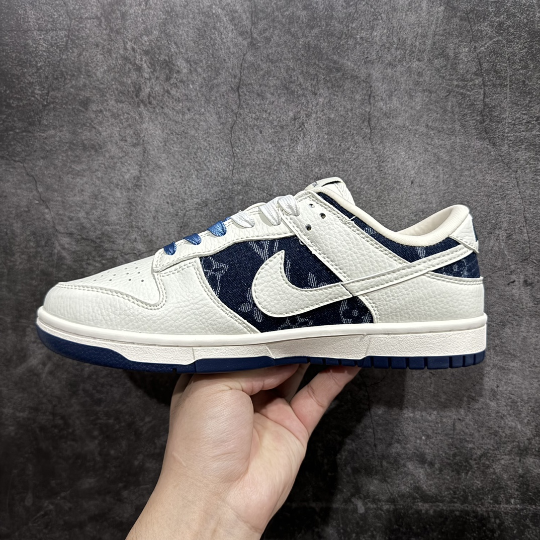 图片[2]-【定制版】Nk SB Dunk Low LV联名-米蓝印花牛仔 周年高端定制 低帮休闲板鞋 XB3802-359n#定制鞋盒 大厂纯原品质出货 超高清洁度 皮料切割干净无任何毛边 细节完美   尺码：36 36.5 37.5 38 38.5 39 40 40.5 41 42 42.5 43 44 44.5 45 编码：HXS320340-鞋库