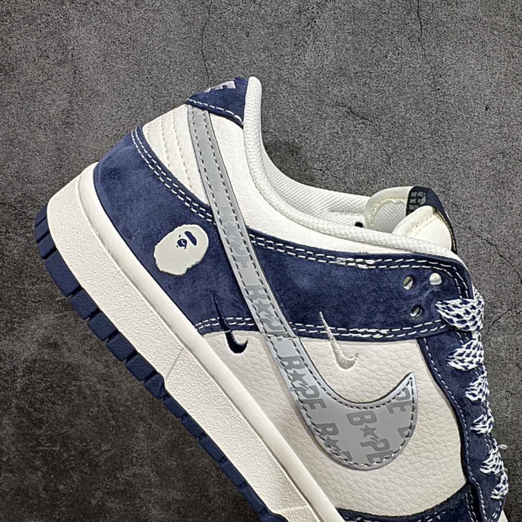 图片[7]-【定制版】Nike SB Dunk Low x BAPE 白蓝双小钩满天星n纯原大厂出品 极力推荐👏n原装头层材料 独家版型蒸餾加工n帶來的是更好的视觉和脚感体验n大厂纯原品质出货 清洁度 电绣工艺皮料切割干净无任何毛边 细节完美 官方货号：XY1688 008 尺码：36 36.5 37.5 38 38.5 39 40 40.5 41 42 42.5 43 44 44.5 45 编码：HXS320340-鞋库