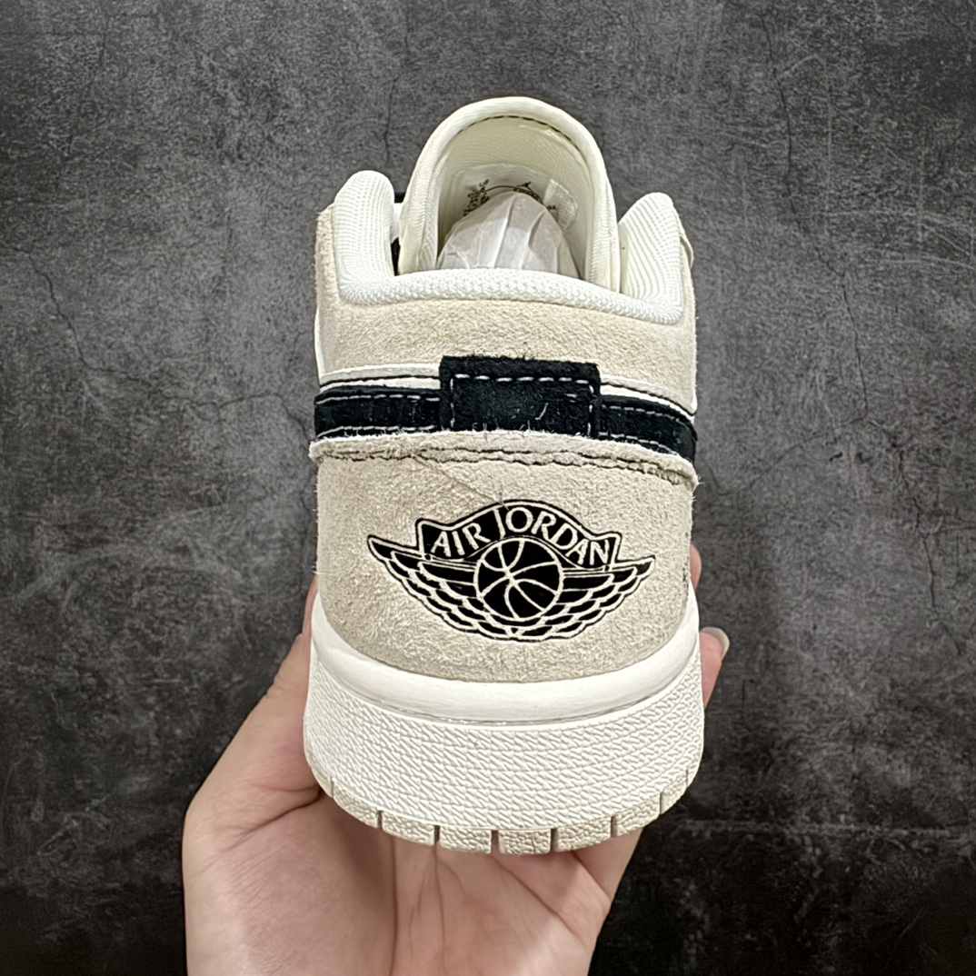 图片[4]-【定制版】Air Jordan 1 Low AJ1 乔1北面联名-奶咖 高端定制 低帮复古篮球鞋 SJ9950-028定制鞋盒 大厂纯原品质出货 超高清洁度 皮料切割干净无任何毛边 细节完美  尺码：36-45（半） 编码：HXS320340-鞋库