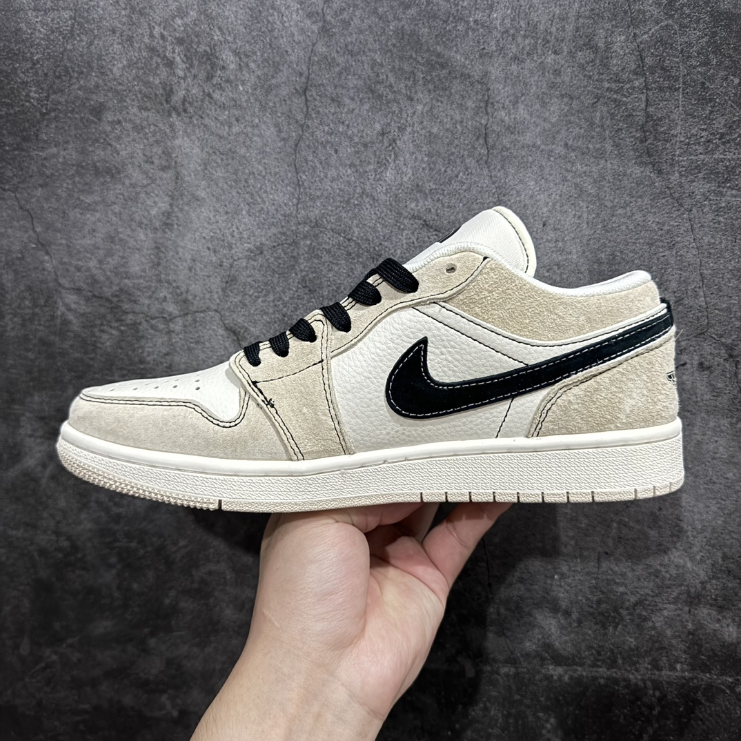 图片[2]-【定制版】Air Jordan 1 Low AJ1 乔1北面联名-奶咖 高端定制 低帮复古篮球鞋 SJ9950-028定制鞋盒 大厂纯原品质出货 超高清洁度 皮料切割干净无任何毛边 细节完美  尺码：36-45（半） 编码：HXS320340-鞋库