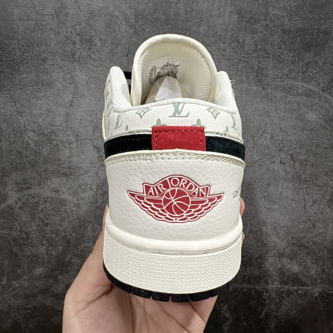 图片[4]-【定制版】Air Jordan 1 Low AJ1 乔1 LV联名-印花深蓝勾 高端定制 低帮复古篮球鞋 WG8850-009 #定制鞋盒 大厂纯原品质出货 超高清洁度 皮料切割干净无任何毛边 细节完美  尺码：36-45（半） 编码：HXS320340-鞋库