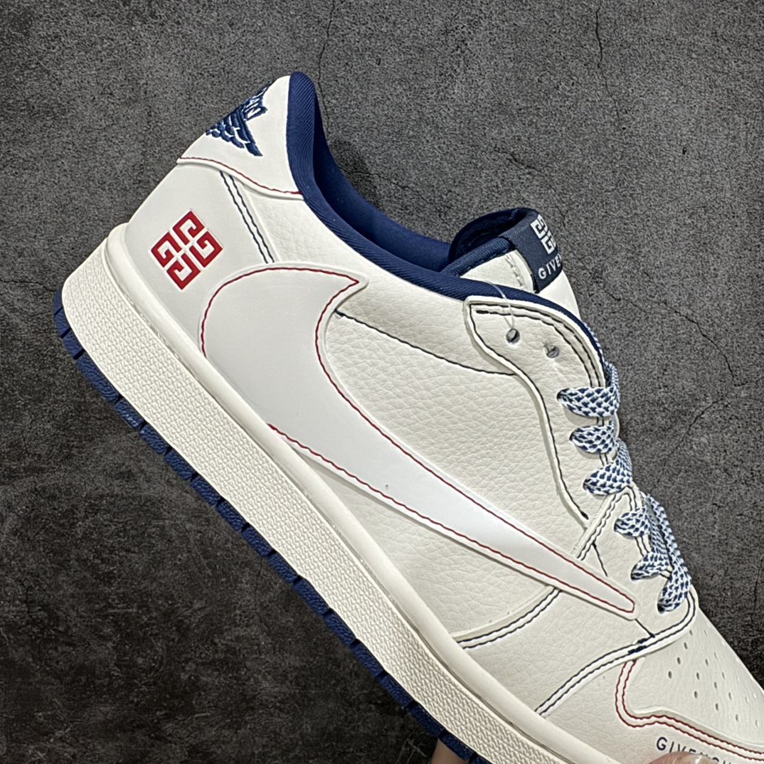 图片[7]-【定制版】Travis Scott x Fragment Design x Air Jordan 1 Low OG SP AJ1 乔1 纪梵希联名-红黑线条 低帮文化休闲板鞋 XY2688-115 #多方联名合作融合了Travis Scott 独特的音乐风格，藤原浩个性的设计风格以及Jordan品牌的经典元素 使其成为一双具有独特身份和价值的鞋子 清新而立体的外观加上联名标识更突出了其独特身份 这种配色方案显示出活力和时尚感 在视觉上引人注目 鞋身的质感和细腻的细节处理使其显得高端而格调十足 这款“倒钩”联名是设计与创意完美结合 融合多方的个性风格是一款备受瞩目的潮流鞋款 低帮休闲板鞋 定制鞋盒 大厂纯原品质出货 超高清洁度 皮料切割干净无任何毛边 细节完美    尺码：36-45（半） 编码：HXS320340-鞋库