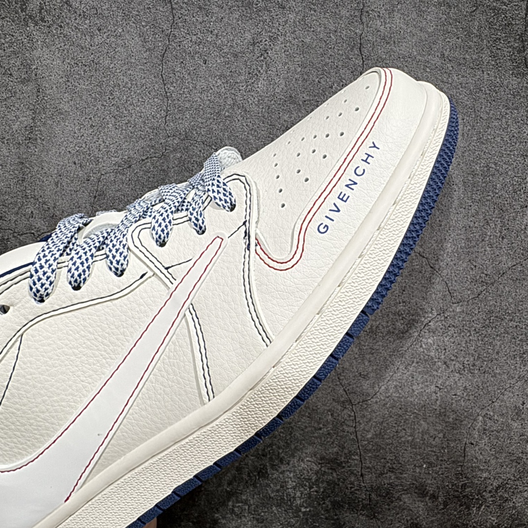 图片[6]-【定制版】Travis Scott x Fragment Design x Air Jordan 1 Low OG SP AJ1 乔1 纪梵希联名-红黑线条 低帮文化休闲板鞋 XY2688-115 #多方联名合作融合了Travis Scott 独特的音乐风格，藤原浩个性的设计风格以及Jordan品牌的经典元素 使其成为一双具有独特身份和价值的鞋子 清新而立体的外观加上联名标识更突出了其独特身份 这种配色方案显示出活力和时尚感 在视觉上引人注目 鞋身的质感和细腻的细节处理使其显得高端而格调十足 这款“倒钩”联名是设计与创意完美结合 融合多方的个性风格是一款备受瞩目的潮流鞋款 低帮休闲板鞋 定制鞋盒 大厂纯原品质出货 超高清洁度 皮料切割干净无任何毛边 细节完美    尺码：36-45（半） 编码：HXS320340-鞋库