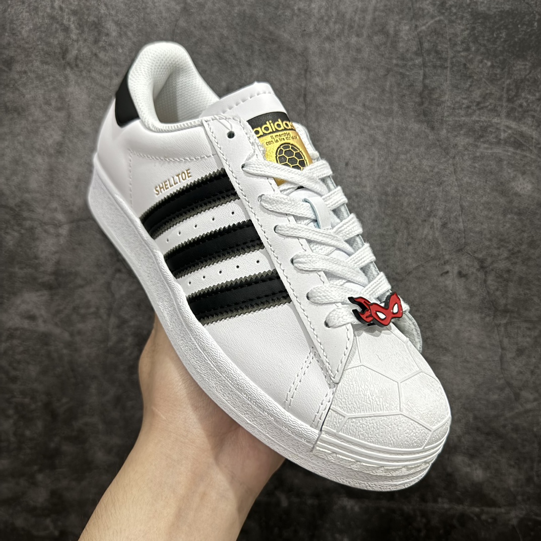 外贸版adidasoriginalsSUPERSTAR贝壳头忍者神龟联名款渠道正品订单诠释市场最高工艺水