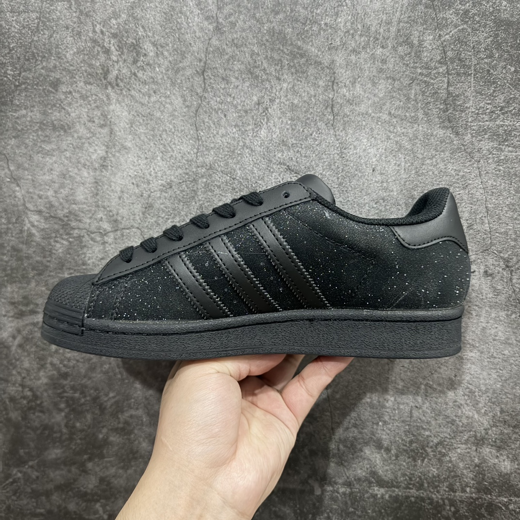 外贸版adidasoriginalsSUPERSTAR贝壳头黑色满天星渠道正品订单诠释市场最高工艺水平贝