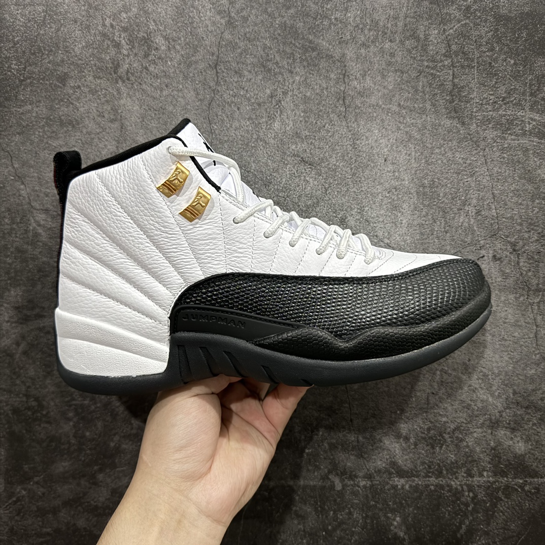 顶级外贸版AirJordanAJ12Retro黑白金扣计程车130690-125原楦原纸板开发原汁原味1