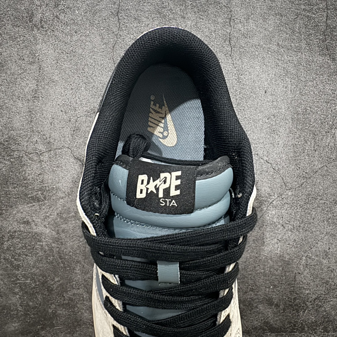 图片[8]-【定制版】Nk SB Dunk Low BAPE系列-做旧蓝黑勾 周年高端定制 低帮休闲板鞋 DQ1098-517rn#定制鞋盒 大厂纯原品质出货 超高清洁度 皮料切割干净无任何毛边 细节完美 r 尺码：36 36.5 37.5 38 38.5 39 40 40.5 41 42 42.5 43 44 44.5 45 编码：HXS320340-鞋库