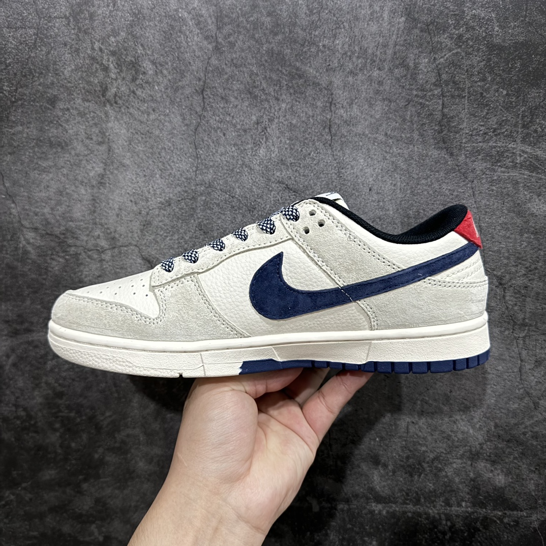 图片[2]-【定制版】Nk SB Dunk Low Supreme x 斯图西三方联名-米白藏蓝勾 周年高端定制 低帮休闲板鞋 SJ2068-301rn#定制鞋盒 大厂纯原品质出货 超高清洁度 皮料切割干净无任何毛边 细节完美 r 尺码：36 36.5 37.5 38 38.5 39 40 40.5 41 42 42.5 43 44 44.5 45 编码：HXS320340-鞋库