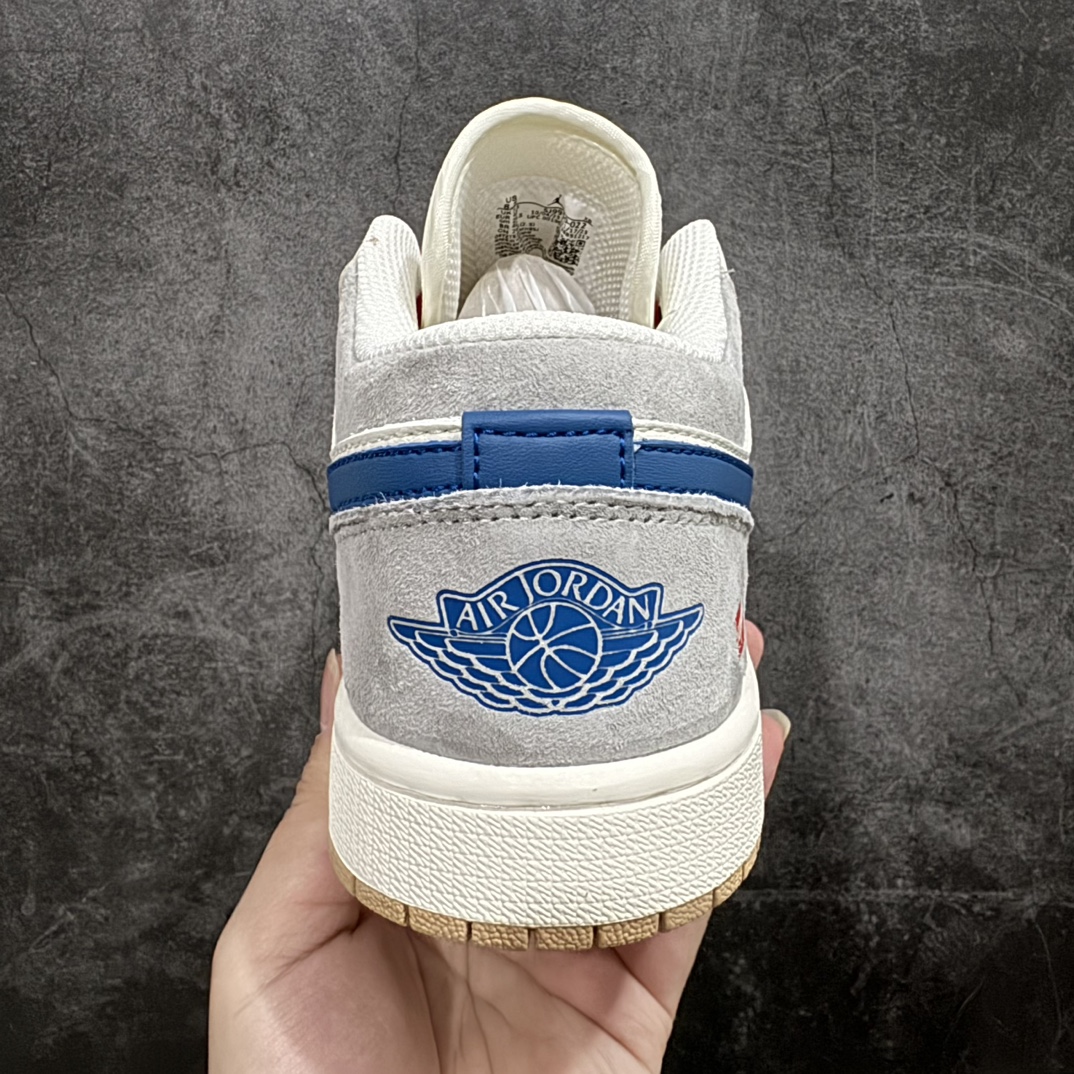 图片[4]-【定制版】Air Jordan 1 Low AJ1 乔1 Supreme联名-米蓝生胶 高端定制 低帮复古篮球鞋 SJ9950-022rn#定制鞋盒 大厂纯原品质出货 超高清洁度 皮料切割干净无任何毛边 细节完美 r 尺码：36 36.5 37.5 38 38.5 39 40 40.5 41 42 42.5 43 44 44.5 45 编码：HXS320340-鞋库