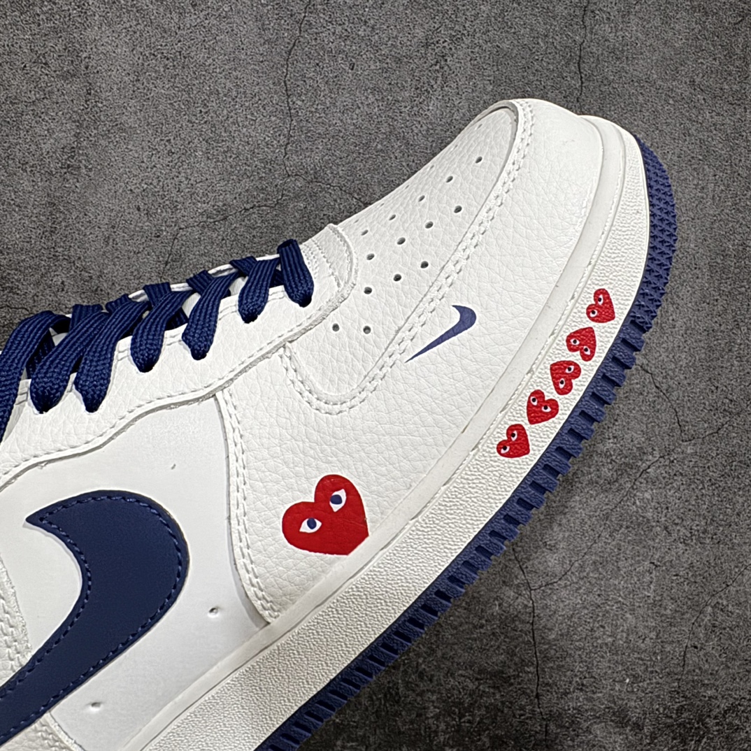 图片[6]-【定制版】Nike Air Force 1 Low 07 x Comme des Garcons 白蓝红n原楦头原纸板 打造纯正低帮空军版型 专注外贸渠道 全掌内置蜂窝气垫原盒配件 原厂中底钢印、拉帮完美官方货号：KK1988 001 Size：36 36.5 37.5 38 38.5 39 40 40.5 41 42 42.5 43 44 44.5 45 编码：HXS310320-鞋库