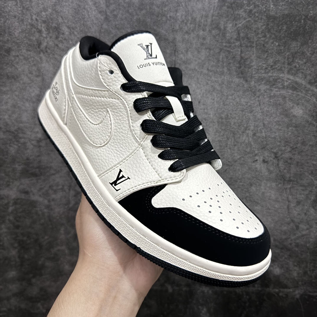 图片[3]-【定制版】Air Jordan 1 Low AJ1 乔1 LV联名-米黑脚趾 高端定制 低帮复古篮球鞋 WG8850-006rn#定制鞋盒 大厂纯原品质出货 超高清洁度 皮料切割干净无任何毛边 细节完美 r 尺码：36 36.5 37.5 38 38.5 39 40 40.5 41 42 42.5 43 44 44.5 45 编码：HXS320340-鞋库