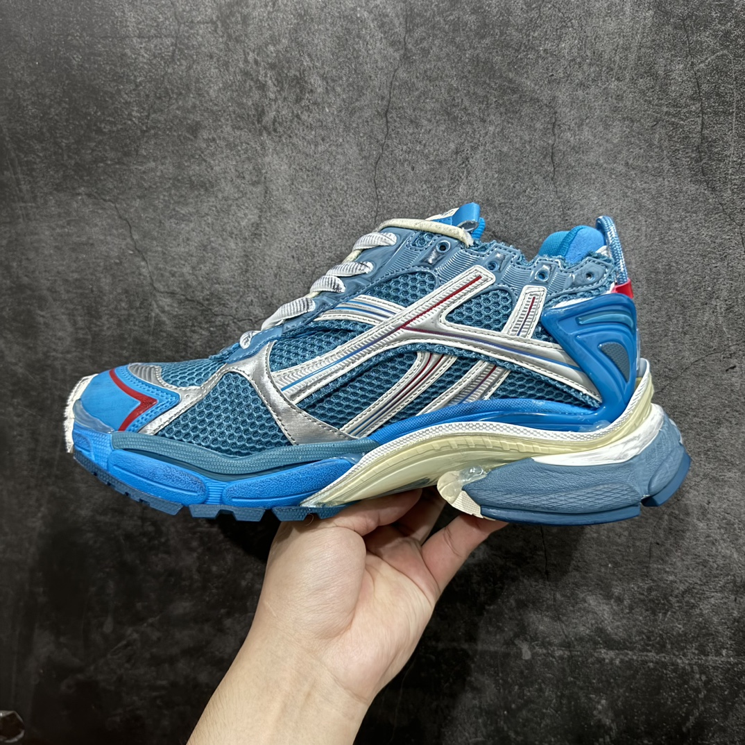 图片[2]-【纯原VG版本】Balenciaga Runner 巴黎世家7代 破坏风 手工做旧款复古老爹鞋n全新外贸版本  核心配合工厂优势供应该款是通过溢胶 做旧 缝线等细节 展示了设计师 Demna的运动鞋风格 传递复古感 后侧板 翘起的鞋头 展示了 Demna 在结构上的未来构想  尺码：35 36 37 38 39 40 41 42 43 44 45 46 编码：DF490520-鞋库