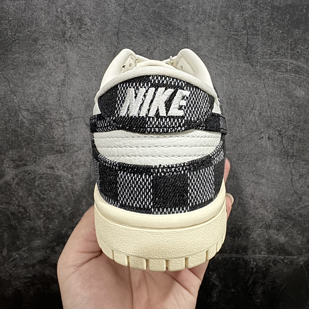 图片[4]-【定制版】Nike SB Dunk Low x Louis Vuitton 白黑牛仔布nn纯原大厂出品 极力推荐👏原装头层材料 独家版型蒸餾加工帶來的是更好的视觉和脚感体验大厂纯原品质出货 清洁度 电绣工艺 皮料切割干净无任何毛边 细节完美官方 货号：XB3802 353 尺码：36 36.5 37.5 38 38.5 39 40 40.5 41 42 42.5 43 44 44.5 45 编码：HXS260280-鞋库